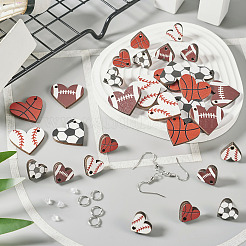 DIY Sport Theme Earring Making Kit&nbsp;DIY-TA0006-11