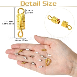 真鍮製ネジ留め具20個  ジュエリー作りのための  コラム  ゴールドカラー  13~14x4mm  穴：1.8mm&nbsp;KK-YW0002-40G