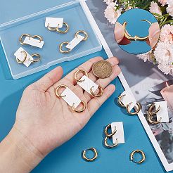 12 Pairs 202 Stainless Steel Huggie Hoop Earrings with 316 Surgical Stainless Steel Pins&nbsp;EJEW-SC0001-40G