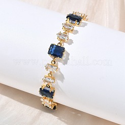 Brass Link Chain Bracelets&nbsp;BJEW-D378-04G