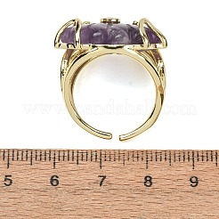Natural Amethyst Cuff Rings&nbsp;GG-CBA5FCC-04G-09