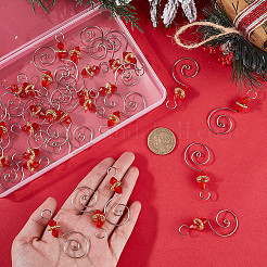 30Pcs Copper Wire & Acrylic Ornament Hooks&nbsp;HJEW-SP0001-07A