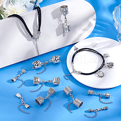 20Pcs 10 Styles Alloy Cord Ends with Lobster Claw Clasps&nbsp;HJEW-PH02011