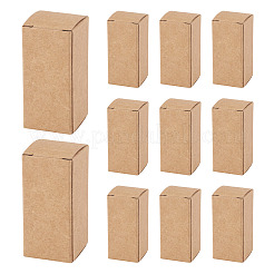 折り畳み式のクラフト紙製口紅箱  長方形  淡い茶色  完成品：2.75x2.65x5.7cm&nbsp;CON-TAC0128-001C