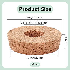コルクボトルストッパー  ボトルタンピオン  バリーウッド  79~80x19~20mm  穴：29~30mm&nbsp;AJEW-WH0348-539B