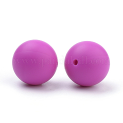 食品グレードの環境に優しいシリコーン焦点ビーズ  ラウンド  カメリア  18~20mm  穴：2mm&nbsp;SIL-R008D-05