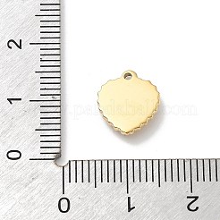 304ステンレススチールラインストーンペンダント  ハートチャーム  イオンプレーティング（ip）  14KGP本金メッキ  ミックスカラー  12x10x2.5mm  穴：1.2mm&nbsp;STAS-L283-33G