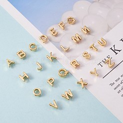 真鍮製チャーム10個  長持ちメッキ  ゴールドカラー  文字L  文字.x  X：9x7x3mm  穴：1.6mm&nbsp;KK-SZ0005-35X