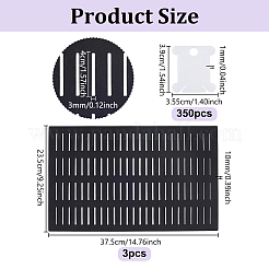 PPプラスチック糸巻き板350個  フロスボビン  スポンジマット3枚付き  ミックスカラー  39x35.5x1mm&nbsp;DIY-NB0016-08