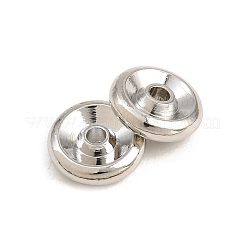 真鍮ビーズ  ロンデル  ラックめっき  長持ちメッキ  鉛フリー＆カドミウムフリー  プラチナ  10x3mm  穴：1.8mm&nbsp;KK-CBA78C7-38D-P