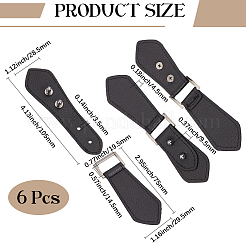 6Pcs PU Leather Bag Decorative Buckles&nbsp;DIY-CY0003-98B