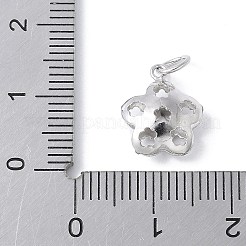 925 Sterling Silver Hollow Flower Charms&nbsp;STER-M093-03P