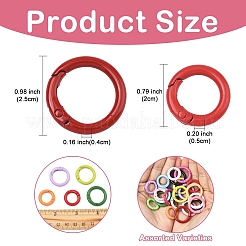 20Pcs Spray Painted Alloy Spring Gate Rings&nbsp;FIND-YW0017-97