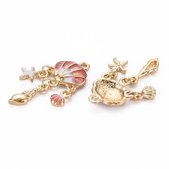 Alloy Enamel Pendants&nbsp;X-ENAM-S126-118C-NR