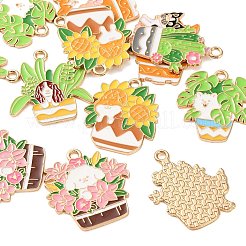 Alloy Enamel Pendants&nbsp;AL-CBADB2B-08G