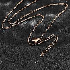 201 Stainless Steel Twisted Chain Necklaces&nbsp;NJEW-R023-09RG