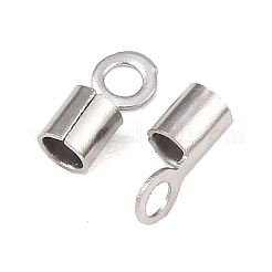304 Stainless Steel Fold Over Crimp Cord Ends&nbsp;STAS-P434-05B-P