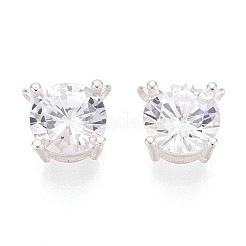 925 Sterling Silver Micro Pave Clear Cubic Zirconia Charms&nbsp;STER-N017-17C-S