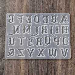 ゴシックスタイルの文字a~z DIYシリコンモールド  レジン型  UVレジン用  エポキシ樹脂工芸品作り  ホワイト  110x150x5mm  内径：18~24x8.5~30mm&nbsp;LS-DIY-P078-02