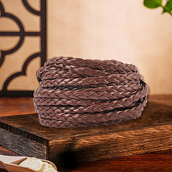 5M 3-Ply PU Leather Braided Cord&nbsp;LC-GF0001-12B