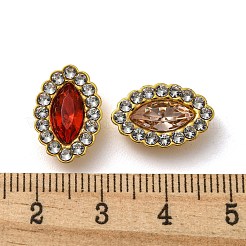 アクリルラインストーンカボション  abs樹脂  フラットバック  馬の目  ミックスカラー  16.5x11x4.5mm&nbsp;FIND-C054-03G