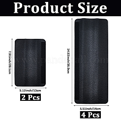 PUレザー冷蔵庫ハンドル保護カバー  ブラック  201~369x45.5~49x11mm  3のペア/セット&nbsp;DIY-CL0002-40B