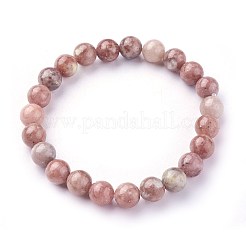 Natural Plum Blossom Jasper Beads Stretch Bracelets&nbsp;X-BJEW-F380-01-B08