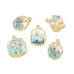 10Pcs 8 Styles Alloy Enamel Pendants&nbsp;FIND-FS0004-49