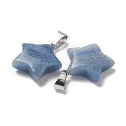 Natural Blue Aventurine(Dyed & Heated) Pendants&nbsp;G-B127-12P-14