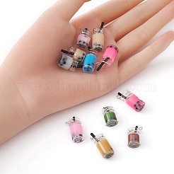 12Pcs 2 Styles Glass Bottle Pendants&nbsp;CRES-YW0001-15