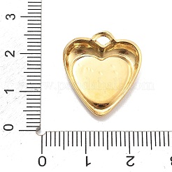 304ステンレススチールポリマークレイラインストーンペンダント  真空めっき  ハート  21x18.5x3mm  穴：2mm&nbsp;RESI-R155-012G-05
