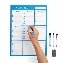 Magnetic Dry Erase Weekly Calendar for Fridge&nbsp;AJEW-E043-07B
