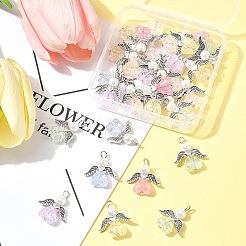30Pcs Angel Acrylic & Glass Pendant&nbsp;PALLOY-FZ00016