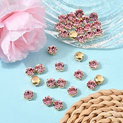 プレシオサ® マキシマ クリスタル 縫い付けカップ  チェコクリスタル  真鍮製爪付き台座付き  719 37 081 チャトン（丸）  ゴールドカラー  ライトローズ70020個  ss39（8.15~8.4mm）&nbsp;Y-PRC-SS39-70020-G