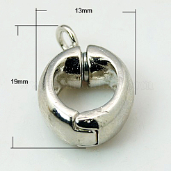 Brass Magnetic Clasps with Loops&nbsp;KK-H697-P-FF