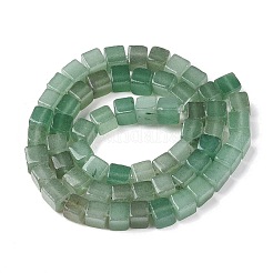 天然石グリーンアベンチュリンビーズ連売り  キューブ  6~7x6~6.5x6~6.5mm  穴：1mm  約60~61個/連  15~15.366''（38.1~39センチメートル）&nbsp;G-T139-6x6-36A