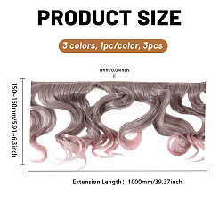 3Pcs 3 Colors PP Doll Wig Long Curly Hair&nbsp;DIY-GL0006-21A