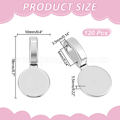 120Pcs Tibetan Style Alloy Glue On Flat Pad Pendant Bails&nbsp;FIND-HY0004-73