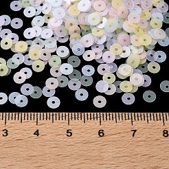 つや消しPVCビーズ  ディスク  ミックスカラー  4x0.4mm  穴：1mm  約2000個/袋&nbsp;PL-G001-01