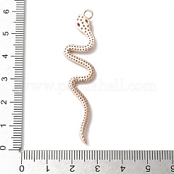Rack Plating Brass with Cubic Zirconia Pendants&nbsp;KK-S504-01RG