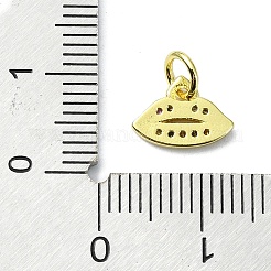 Brass Micro Pave Cubic Zirconia Pendants&nbsp;KK-H475-25G-02