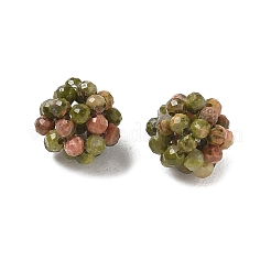 Natural Unakite Woven Beads&nbsp;GG-CBA2E9C-F07-01