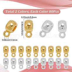 160Pcs 2 Colors Alloy Tube Bails&nbsp;FIND-SP0004-47