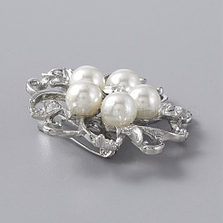 Exquisite ABS Plastic Pearl Flower Lapel Pin&nbsp;JEWB-WH0020-17P