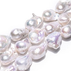 Natural Baroque Pearl Keshi Pearl Beads Strands&nbsp;PEAR-S019-02C-03