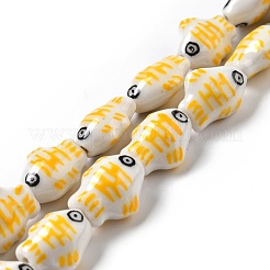 Handmade Printed Porcelain Beads&nbsp;PORC-F005-03B