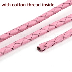 Braided Cowhide Leather Cord&nbsp;NWIR-N005-01D-4mm