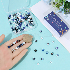 160Pcs 8 Styles Handmade Porcelain Beads&nbsp;PORC-SC0001-43