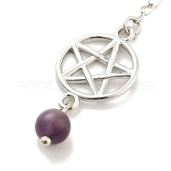 Natural Mixed Stone Pointed Dowsing Pendulums&nbsp;G-K338-13P