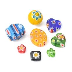 60Pcs 6 Style Handmade Millefiori Glass Beads&nbsp;LAMP-FS0001-07